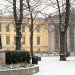 Second snow, University of Oslo, Norway. Image: Lynn D. Rosentrater.