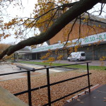 View of HKW from Natalie Jeremijenko's Tree Office November 2014, First Anthropocene Campus (Photo Libby Robin)